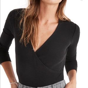 MADEWELL black wrap bodysuit
